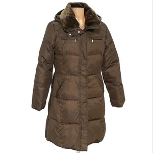 MICHAEL Michael Kors chocolate brown midi puffer jacket size 3X